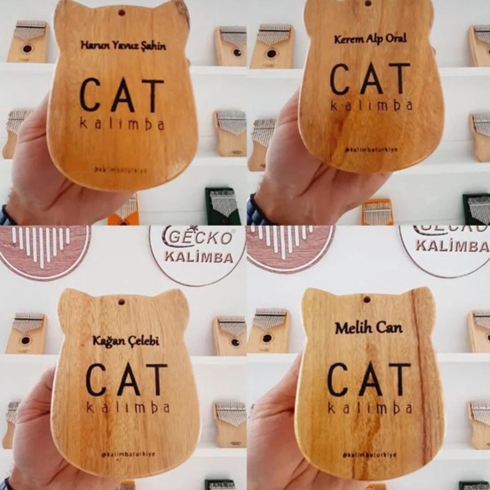 Cat Kalimba İsme Özel Lazer Baskılı