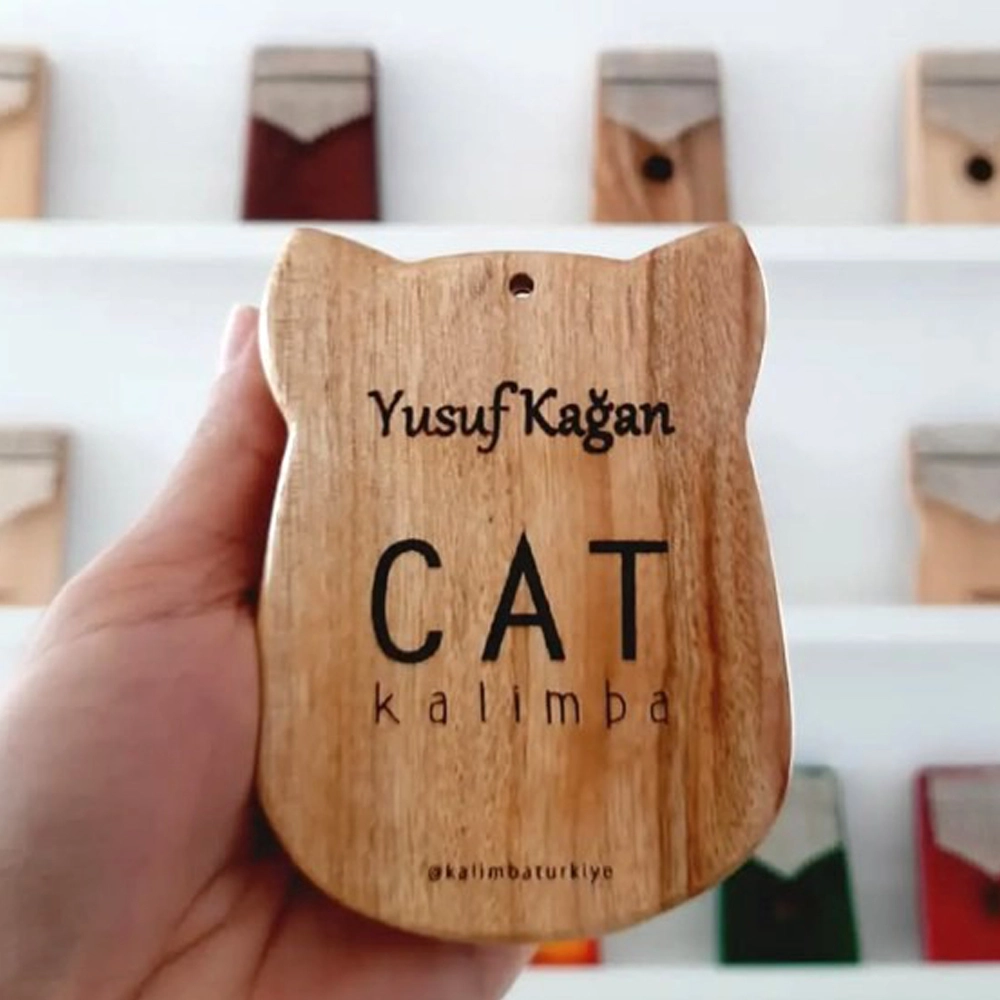Cat Kalimba İsme Özel Lazer Baskılı