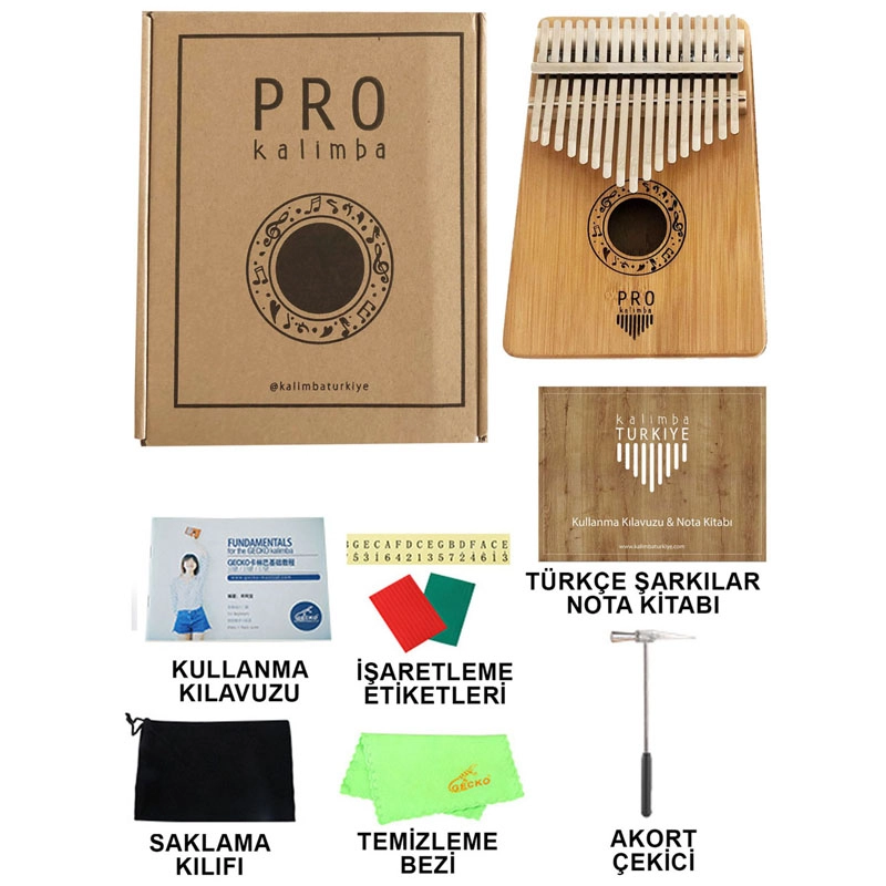 Pro Kalimba  Bambu Ağacı Gecko K17BA