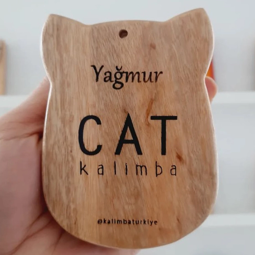 Cat Kalimba İsme Özel Lazer Baskılı