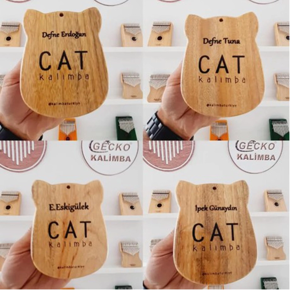 Cat Kalimba İsme Özel Lazer Baskılı