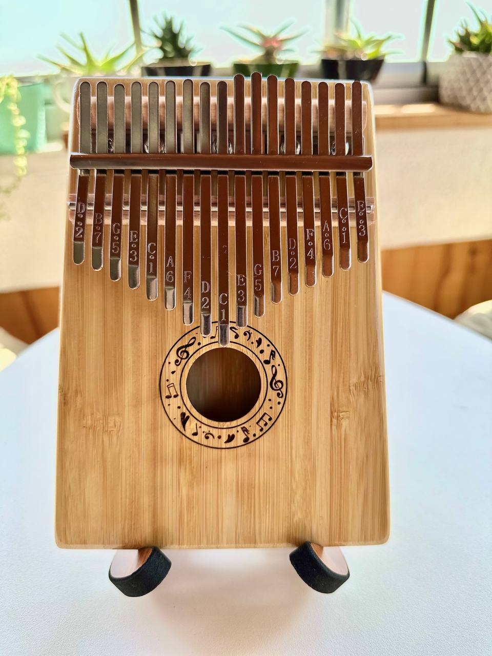 Gecko Kalimba K17BA Bambu Ağacı Logosuz Stand Hediyeli