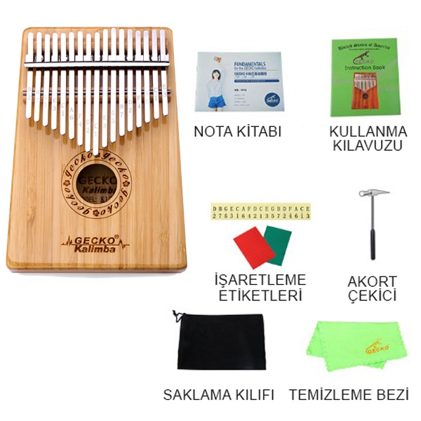 Gecko Kalimba K17BA Bambu Ağacı