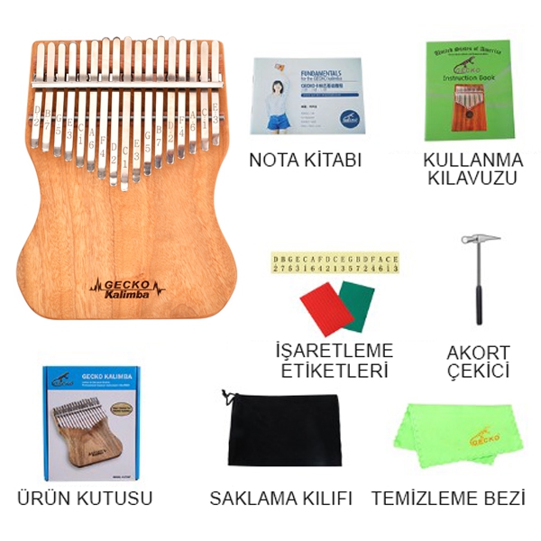 Gecko Kalimba K17CAP Şifalı Mis Kokulu Kafur Ağacı