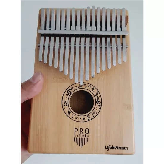 Pro Kalimba Bambu Ağacı Lazer İsim Baskılı