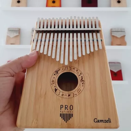 Pro Kalimba Bambu Ağacı Lazer İsim Baskılı